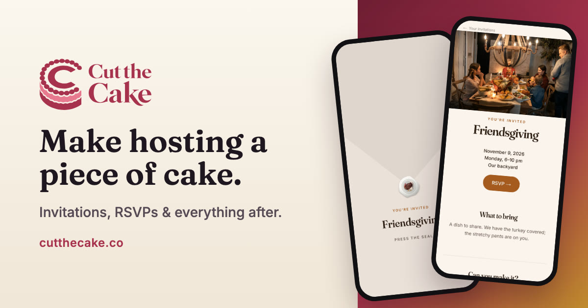 I built an event planning app that grew out of planning my own anniversary party